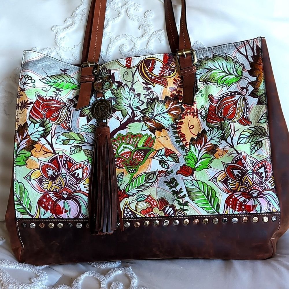 Firenze Bella Italian Artsy Large Handcrafted Tote Bag  NWOT